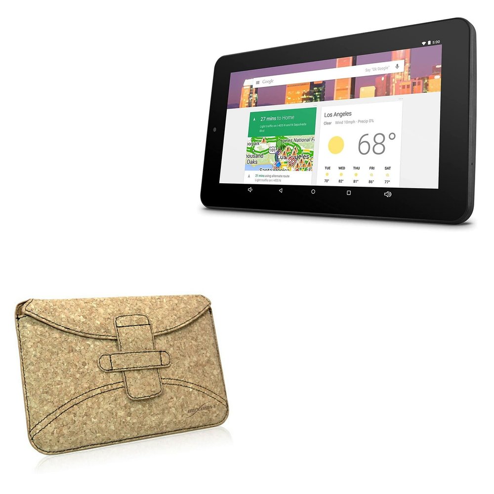 BoxWave Case Compatible with Ematic EGQ347 - Quorky Pouch, Durable, Lightweight Cork Envelope Sleeve Cover