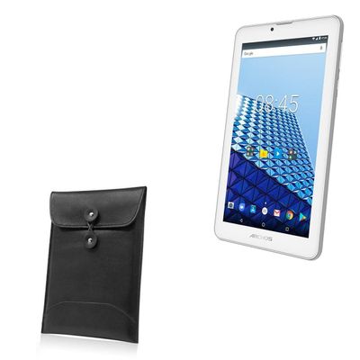 BoxWave Case Compatible with Archos Access 70 3G - Nero Leather Envelope, Leather Wallet Style Flip Cover