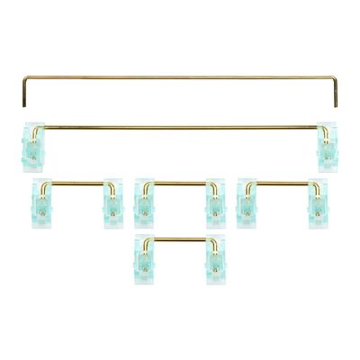 KPREPUBLIC Everglide Panda V3 Transparent Plate Mounted Stabilizer Gold Plated Wire for Custom Mechanical Keyboard Plate Clear Black (Panda V3 Cyan GH60 Plus)