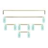 KPREPUBLIC Everglide Panda V3 Transparent Plate Mounted Stabilizer Gold Plated Wire for Custom Mechanical Keyboard Plate Clear Black (Panda V3 Cyan GH60 Plus) view 1