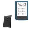 BoxWave Case Compatible with Pocketbook Aqua 2 - Nero Leather Envelope, Leather Wallet Style Flip Cover view 1