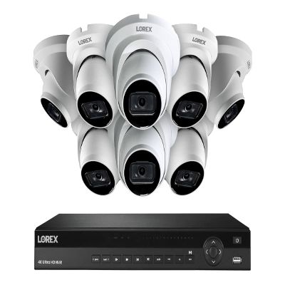 16-Channel Nocturnal NVR System with 4K (8MP) Smart IP Security Cameras with Real-Time 30FPS Recording and Listen-in Audio- NC4K3F-168WD-1