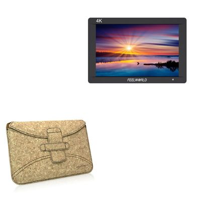 BoxWave Case Compatible with FeelWorld F7S - Quorky Pouch, Durable, Lightweight Cork Envelope Sleeve Cover