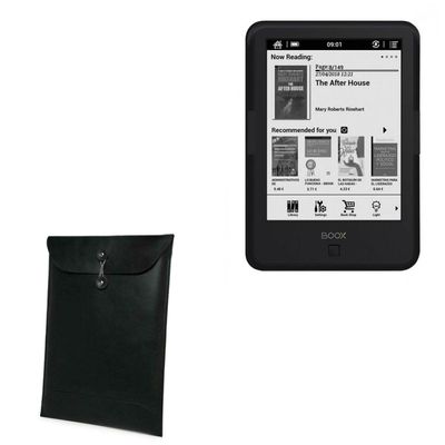 BoxWave Case Compatible with Onyx Boox C67ML - Nero Leather Envelope, Leather Wallet Style Flip Cover