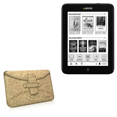 BoxWave Case Compatible with inkBOOK Obsidian - Quorky Pouch, Durable, Lightweight Cork Envelope Sleeve Cover