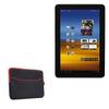 BoxWave Case Compatible with Galaxy Tab 10.1 P7510 (Wi-Fi Only) - SoftSuit with Pocket, Soft Pouch Neoprene Cover Sleeve Zipper Pocket - Jet Black with Red Trim view 1