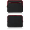 BoxWave Case Compatible with Galaxy Tab 10.1 P7510 (Wi-Fi Only) - SoftSuit with Pocket, Soft Pouch Neoprene Cover Sleeve Zipper Pocket - Jet Black with Red Trim view 3