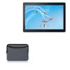 BoxWave Case Compatible with Lenovo Tab P10 - SoftSuit with Pocket, Soft Pouch Neoprene Cover Sleeve Zipper Pocket - Charcoal Grey view 1