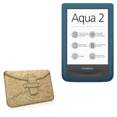 BoxWave Case Compatible with Pocketbook Aqua 2 - Quorky Pouch, Durable, Lightweight Cork Envelope Sleeve Cover