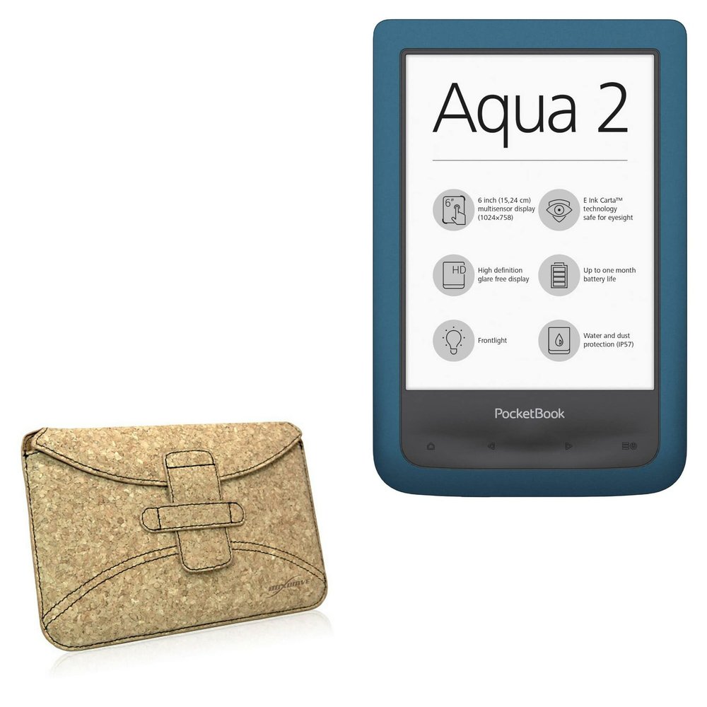 BoxWave Case Compatible with Pocketbook Aqua 2 - Quorky Pouch, Durable, Lightweight Cork Envelope Sleeve Cover