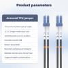 Jeirdus 400M LC to LC Outdoor Armored Fiber Optic Cable Duplex 9/125 SM Jumper Optical Patch Cord Singlemode 400Meters 1312ft LC-LC view 2
