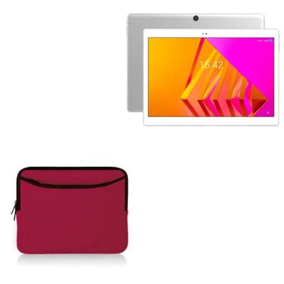 BoxWave Case Compatible with Alldocube X Neo - SoftSuit with Pocket, Soft Pouch Neoprene Cover Sleeve Zipper Pocket - Crimson Red
