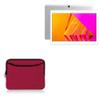 BoxWave Case Compatible with Alldocube X Neo - SoftSuit with Pocket, Soft Pouch Neoprene Cover Sleeve Zipper Pocket - Crimson Red view 1