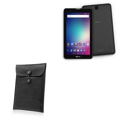 BoxWave Case Compatible with BLU Touchbook M7 MTK - Nero Leather Envelope, Leather Wallet Style Flip Cover