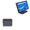 BoxWave Case Compatible with Lenovo Smart Tab M10 Plus - SoftSuit with Pocket, Soft Pouch Neoprene Cover Sleeve Zipper Pocket - Charcoal Grey view 1