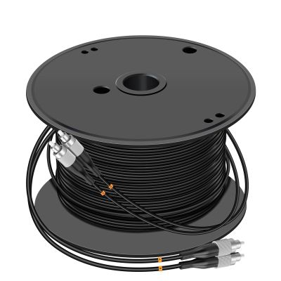 Jeirdus 400M FC to FC Outdoor Armored Duplex 9/125 SM Fiber Optic Cable Jumper Optical Patch Cord 400Meters 1312ft Singlemode