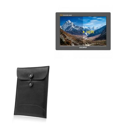 BoxWave Case Compatible with Lilliput Q7 Pro - Nero Leather Envelope, Leather Wallet Style Flip Cover