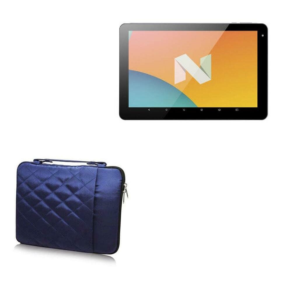 BoxWave Case Compatible with PiPO N2 - Quilted Carrying Bag, Soft Synthetic Leather Cover w/Diamond Design - Navy