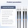 Jeirdus 400M ST to ST Outdoor Armored Duplex 9/125 SM Fiber Optic Cable Jumper Optical Patch Cord Singlemode 400Meters 1312ft ST-ST view 2