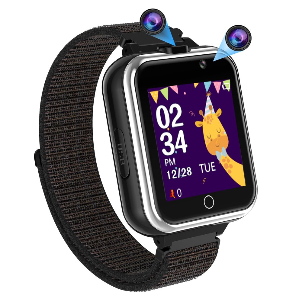 PTHTECHUS Smart Watch for Kids with MP3 Music Double Cameras Video Player 24 of Games Recorder Pedometer Alarm Clock Calculator Flashlight Watch Toys Gifts for 4-12 Age Boys Girls