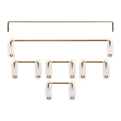 KPREPUBLIC Everglide V3 Transparent Gold Plated PCB Screw in Stabilizer for Custom Mechanical Keyboard Transparent Black Clear BM60 BM65 (V3 Clear GH60 Plusx1)