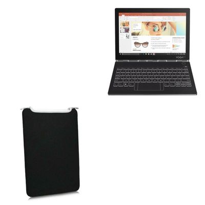 BoxWave Case Compatible with Lenovo Yoga Book C930 - SlipSuit, Soft Slim Neoprene Pouch Protective Case Cover - Jet Black