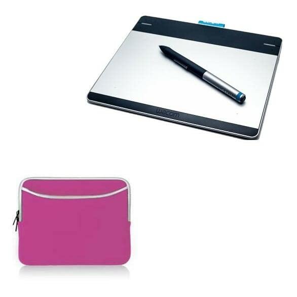 BoxWave Case Compatible with Wacom Intuos Pen CTL-480 - SoftSuit with Pocket, Soft Pouch Neoprene Cover Sleeve Zipper Pocket - Flamingo Pink