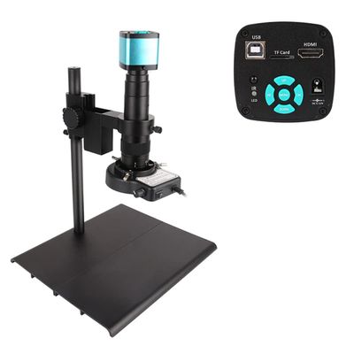 Microscope Kit 48MP 4K USB HDMI VGA Digital Video Monocular Microscope Camera Continus Zoom 180X C-Mount Microscope Lens Adapters (Color : A1 Set)