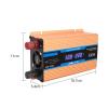 Niczu Modified Sine Wave 500W 1200W 1600W 2200W Power Inverter DC 12V/24V/48V/60V to AC 220V with Dual Display 5V 2A USB Port and Universal 3-Hole Output Jack,500W-12V view 3