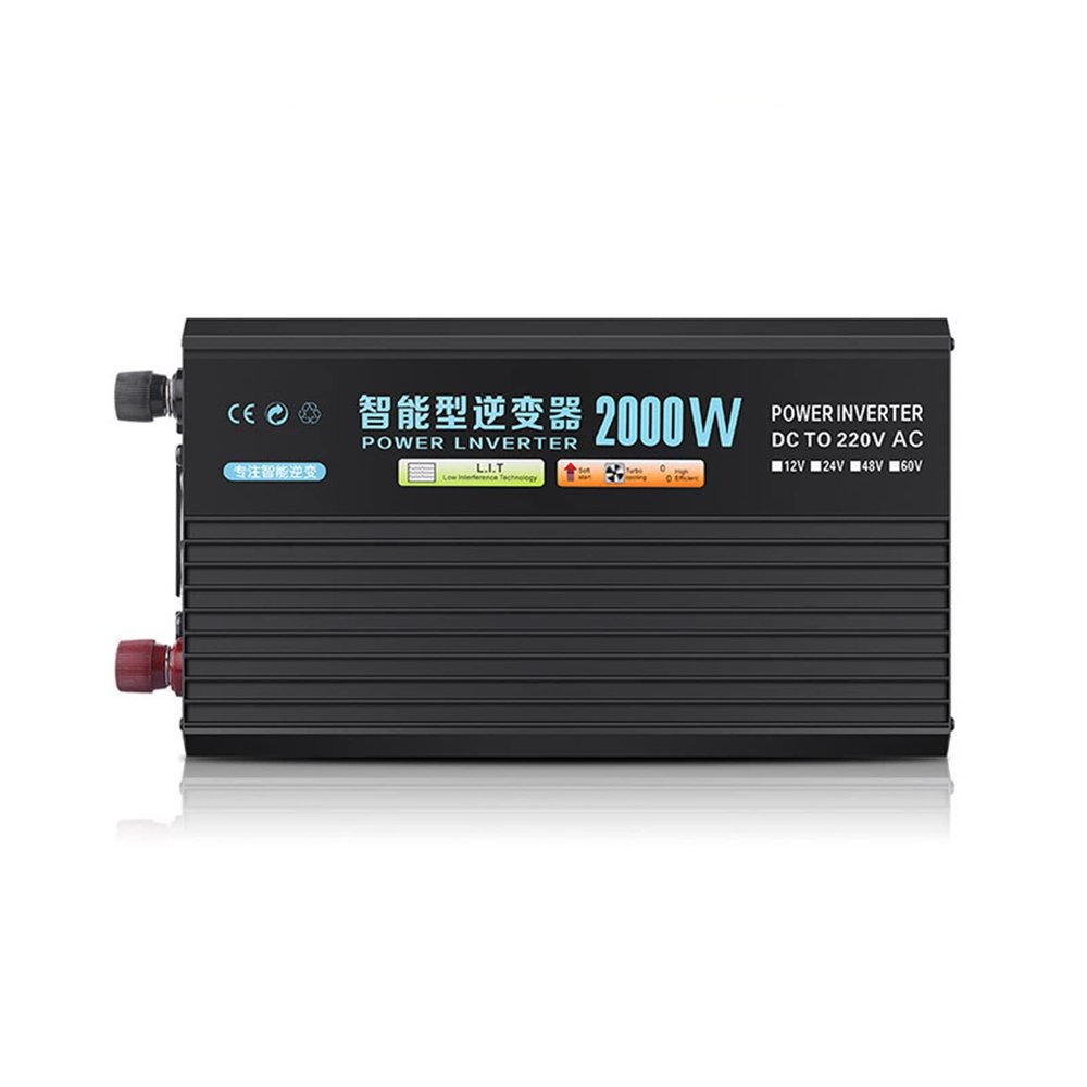 Niczu 2000W 3000W 3500W 4000W 5000W Modified Sine Wave Power Inverter DC 12V 24V 48V to AC 220V Car Power Converter for Truck Car Camping,2000W-12V