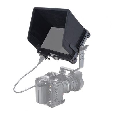 Nitze 7inch Monitor Cage Rig w Sunhood n Cable Clamp Compatible with Feelworld LUT7/LUT7 PRO/LUT7S PRO 7" Touch Screen Camera Field Monitor