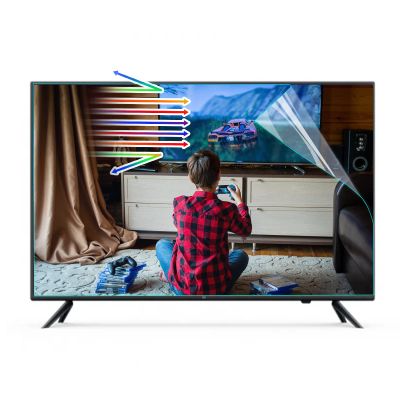 65 Inch Anti Glare Anti Blue Light TV Screen Protector - Anti Baby Myopia Eye Protector Ultra-Clear Filter Film Anti Scratch Screen Protector Voor LCD, LED, OLED & QLED 4K HDTV,65In L56.69*W31.85 In