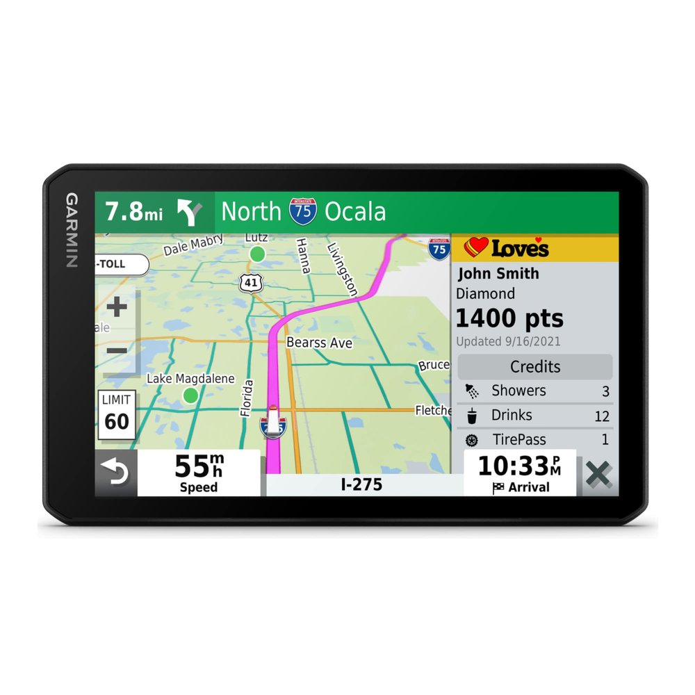 Garmin dzlCam OTR710, Large, Easy-to-Read 7 GPS Truck Navigator, Built-in Dash Cam, Automatic Incident Detection, Custom Truck Routing, High-Resolution Birdseye Satellite Imagery