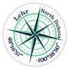 Lehr North Dakota 2-Inch Vinyl Decal Sticker Latitude Longitude Compass Design view 1