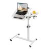 Adjustable Rolling Laptop Table, 23.62-37.4 in Height Adjustable Computer Desk Standing Computer Desk Laptop Workstation with 4Universal Wheels for Home Office view 1