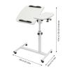 Adjustable Rolling Laptop Table, 23.62-37.4 in Height Adjustable Computer Desk Standing Computer Desk Laptop Workstation with 4Universal Wheels for Home Office view 3