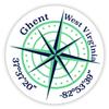 Ghent West Virginia 2-Inch Vinyl Decal Sticker Latitude Longitude Compass Design view 1