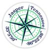 Jasper Tennessee 2-Inch Vinyl Decal Sticker Latitude Longitude Compass Design view 1