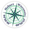 Hobart Wisconsin 2-Inch Vinyl Decal Sticker Latitude Longitude Compass Design view 1
