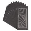16x20 Mat for 8x10 Photo - Precut Textured Black Picture Matboard for Frames Measuring 16 x 20 Inches - Bevel Cut Matte to Display Art Measuring 8 x 10 Inches - Acid Free Pack of TEN MATS view 3