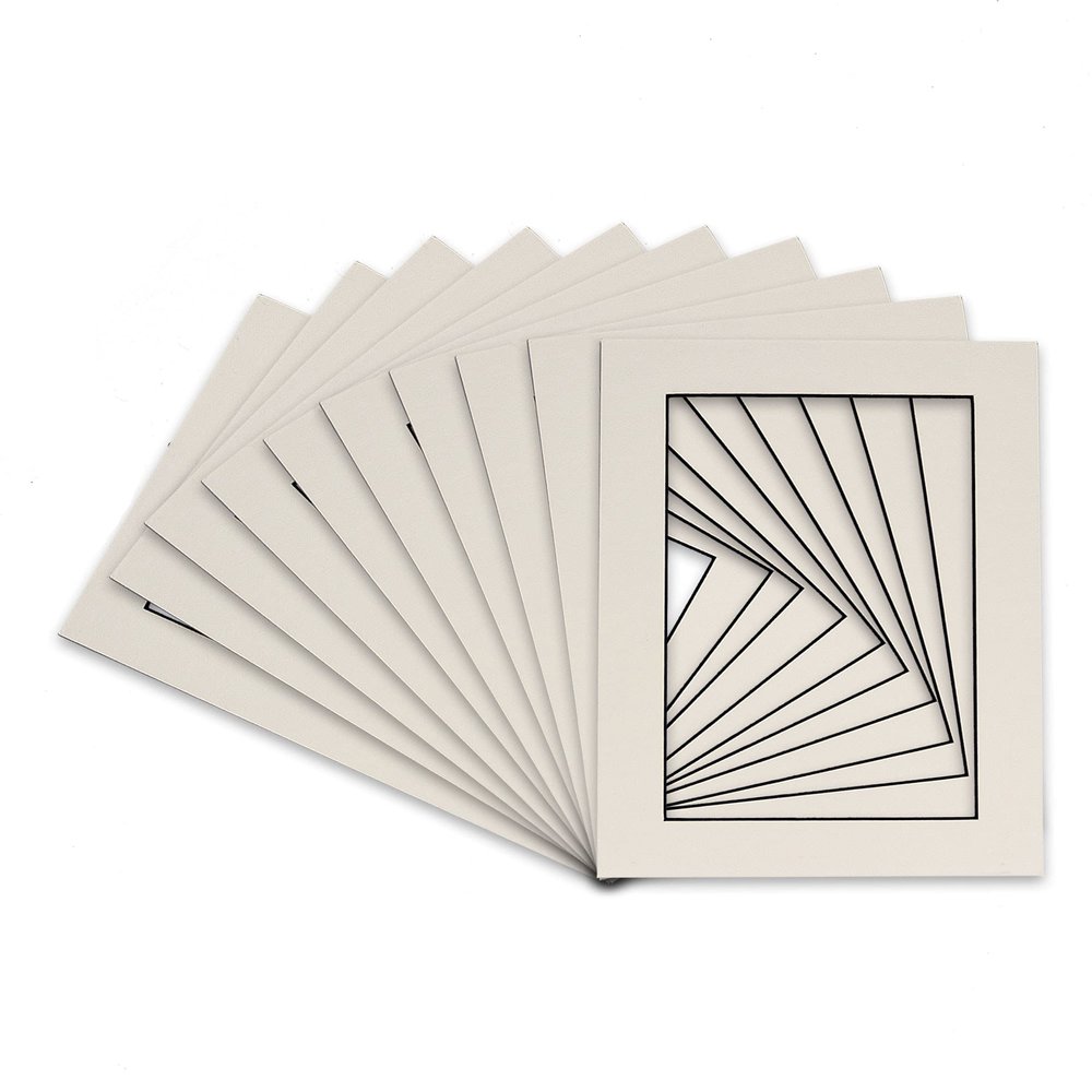 12x18 Mat for 11x14 Photo - Precut White with Black Core Picture Matboard for Frames Measuring 12 x 18 Inches - Bevel Cut Matte to Display Art Measuring 11 x 14 Inches - Acid Free Pack of 100 MATS