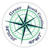 Greer South Carolina 2-Inch Vinyl Decal Sticker Latitude Longitude Compass Design view 1
