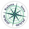Kalona Iowa 2-Inch Vinyl Decal Sticker Latitude Longitude Compass Design view 1