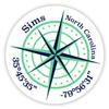 Sims North Carolina 2-Inch Vinyl Decal Sticker Latitude Longitude Compass Design view 1