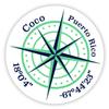 Coco Puerto Rico 2-Inch Vinyl Decal Sticker Latitude Longitude Compass Design view 1