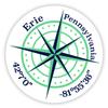 Erie Pennsylvania 2-Inch Vinyl Decal Sticker Latitude Longitude Compass Design view 1
