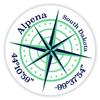 Alpena South Dakota 2-Inch Vinyl Decal Sticker Latitude Longitude Compass Design view 1