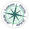Lamont Florida 2-Inch Vinyl Decal Sticker Latitude Longitude Compass Design view 1