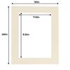 16x20 Mat for 8x10 Photo - Precut Textured Cream Picture Matboard for Frames Measuring 16 x 20 Inches - Bevel Cut Matte to Display Art 8 x 10 Inches - Acid Free ONE MAT with Backing Board & Clear Bag view 4