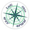 Lodi Ohio 2-Inch Vinyl Decal Sticker Latitude Longitude Compass Design view 1